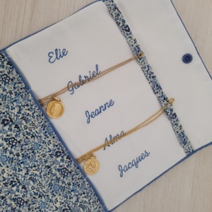 Pochette médailles de baptême (5 emplacements)